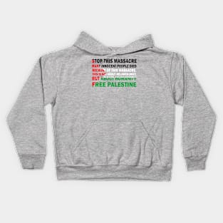 Free Palestine!! Kids Hoodie